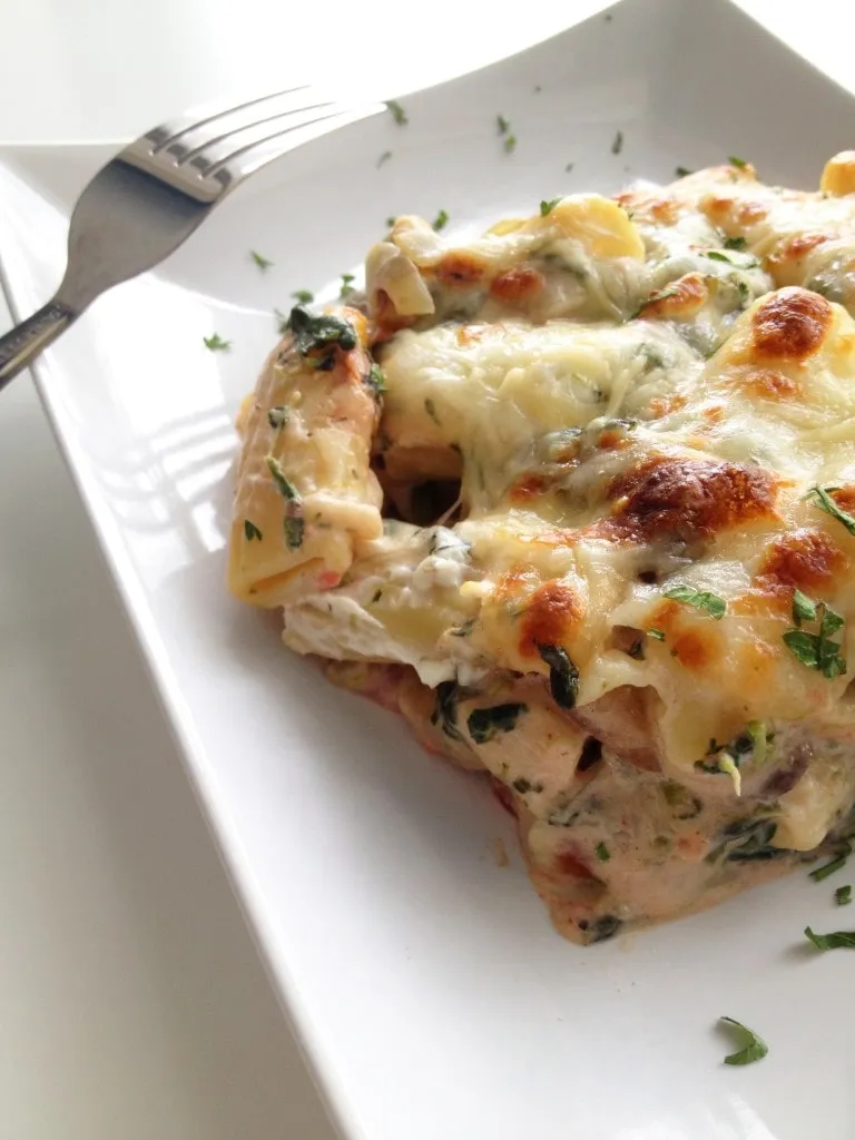 Chicken And Spinach Rigatoni Casserole