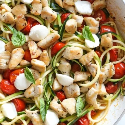 Chicken And Zucchini Noodle Caprese