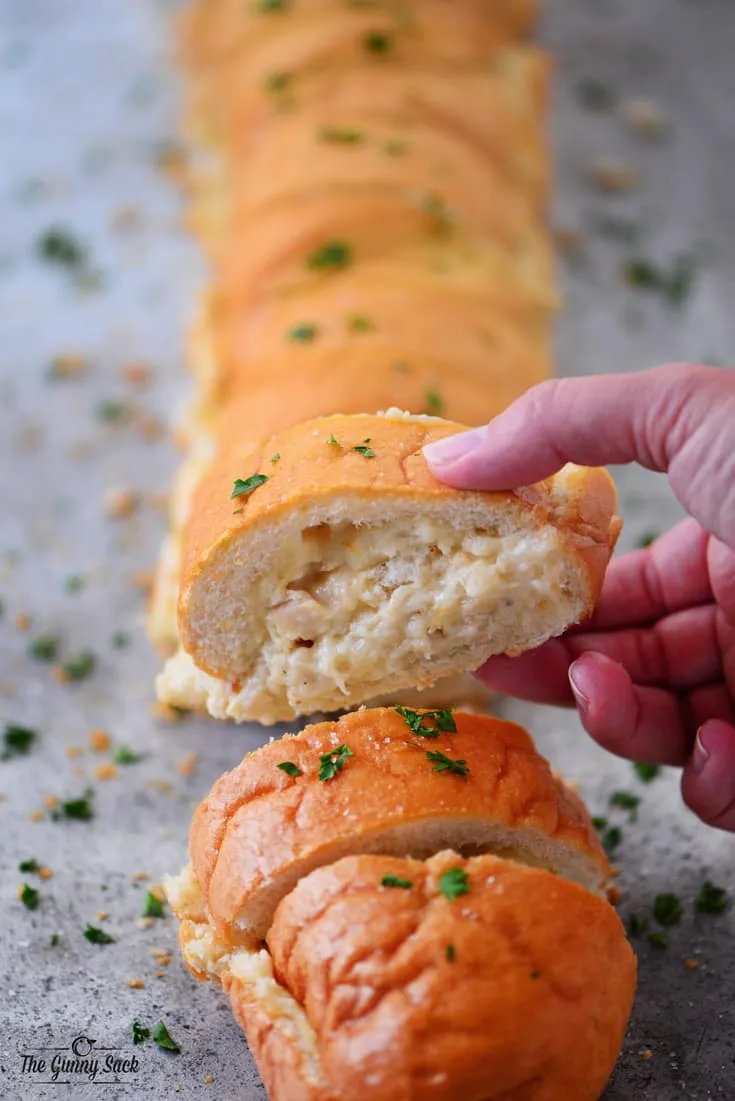 Chicken, Bacon Alfredo Bread Boat