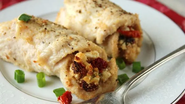 Chicken Breast Stuffed With Feta Cheese, Sun