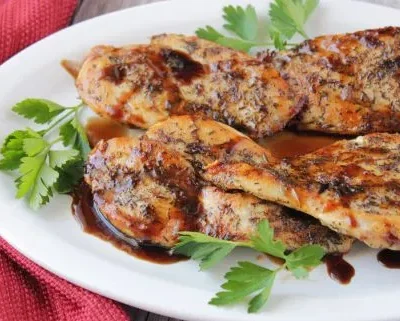 Chicken Breast With Honey- Balsamic Glaze