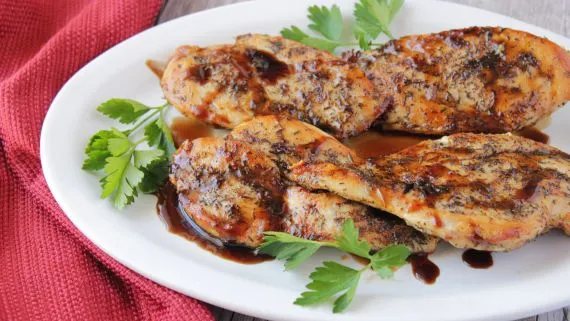 Chicken Breast With Honey- Balsamic Glaze