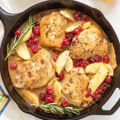 Chicken Breasts With Apple- Cranberry Sauce