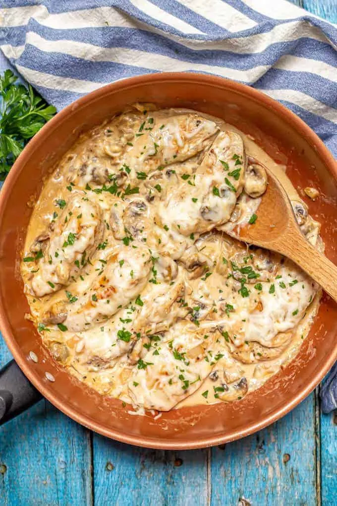 Chicken Breasts With Cheese Sauce