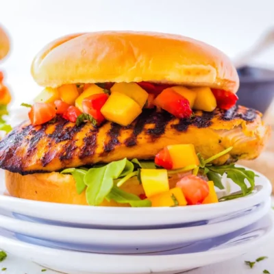 Chicken Burgers With Fresh Fruit Salsa