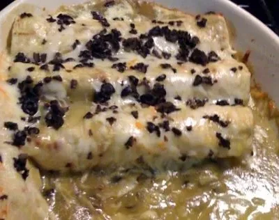 Chicken Chile Verde Enchiladas