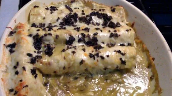 Chicken Chile Verde Enchiladas