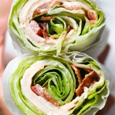 Chicken Club Lettuce Wrap Sandwich