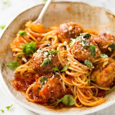 Chicken Meatballs For Spaghetti And