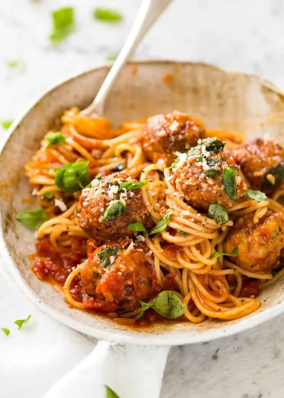 Chicken Meatballs For Spaghetti And