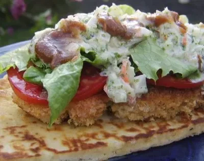 Chicken Naan- Wiches With Date And Yogurt