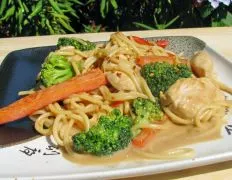 Chicken & Pasta In Peanut Sauce