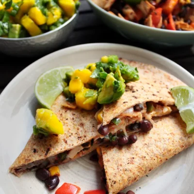 Chicken Quesadillas With Fruit Salsa And