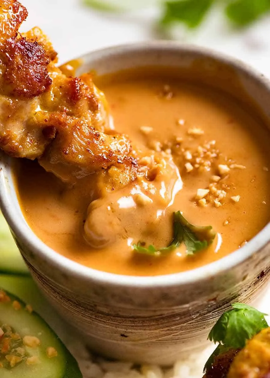 Chicken Satay With Spicy Peanut Sauce