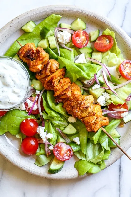 Chicken Shawarma Kebab Salad