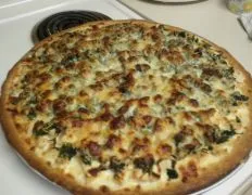 Chicken & Spinach Alfredo Pizza