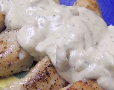 Chicken With Garlic Cream Sauce