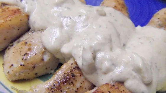 Chicken With Garlic Cream Sauce