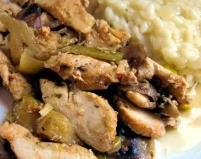 Chicken With Shitakes And Artichokes