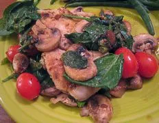 Chicken With Spinach And Mushrooms