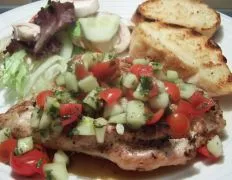 Chicken With Tomato Cucumber Salsa