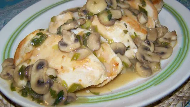 Chicken With Wine And Mushrooms