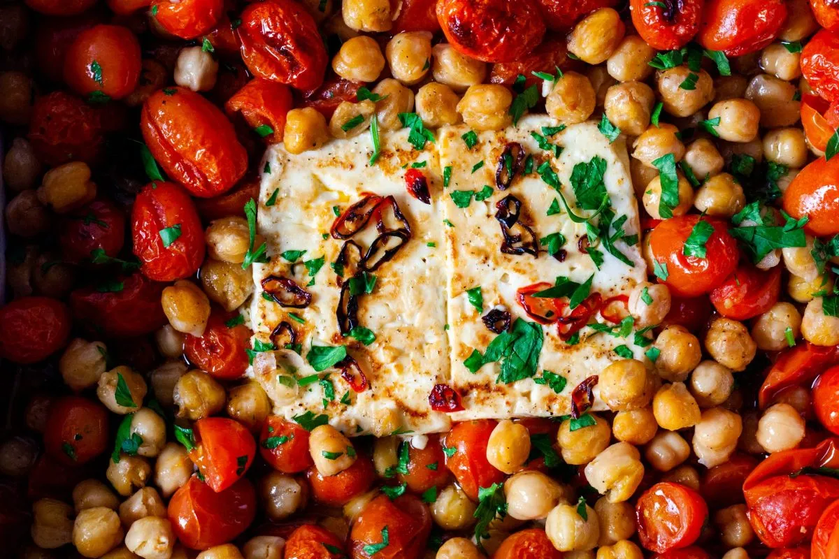 Chickpea, Feta, And Olive Salad