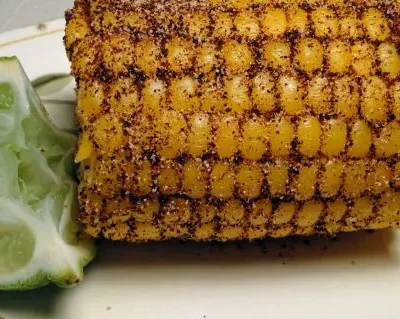 Chili-Lime Rubbed Indian Corn On The Cob