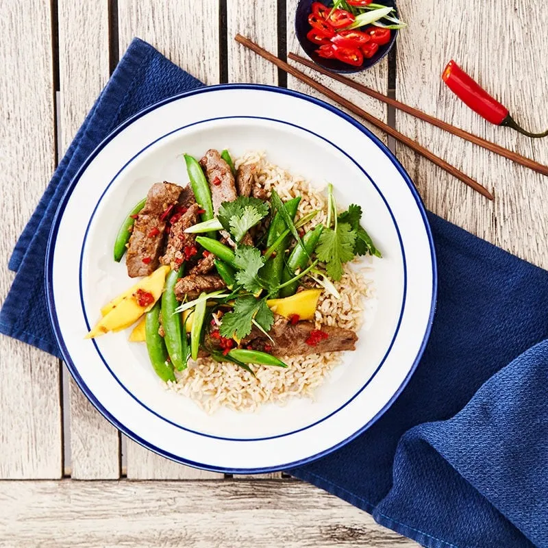 Chinese Beef And Mango Stir Fry