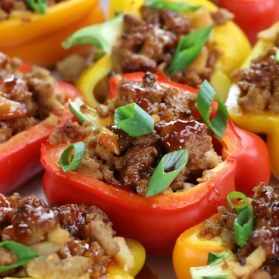 Chinese Chicken Stuffed Bell Peppers