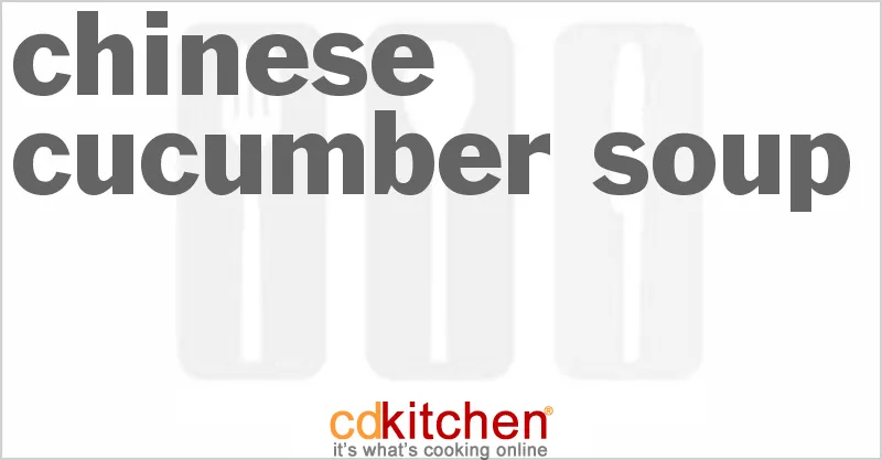 Chinese Cucumber Soup