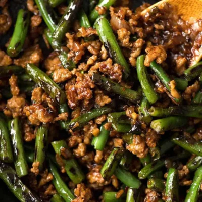 Chinese Ground Pork And Green Beans