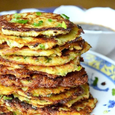 Chinese Latkes With Tangy Dipping Sauce