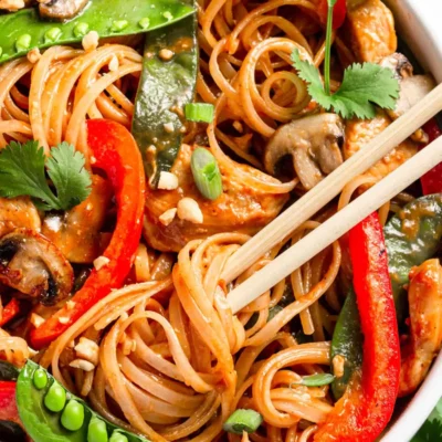 Chinese Lo Mein With Peanut Butter Sauce