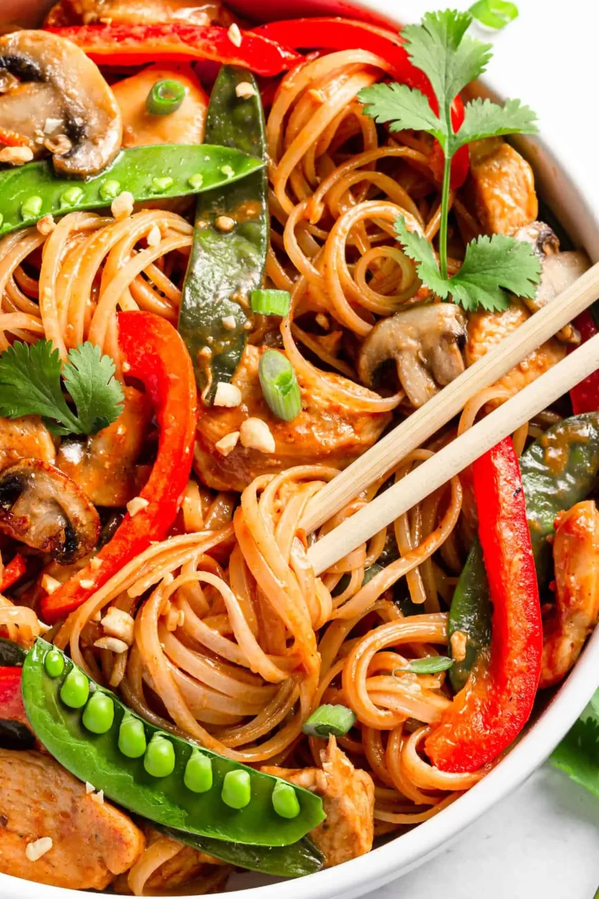 Chinese Lo Mein With Peanut Butter Sauce