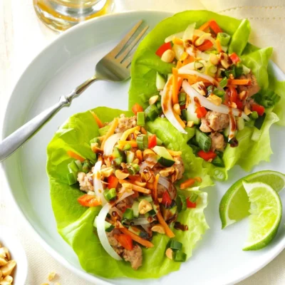 Chinese Minced Pork In Lettuce Cups