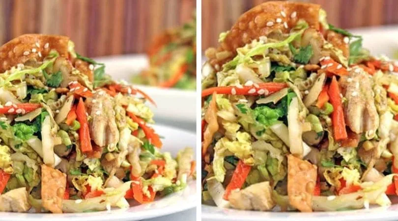 Chinese Napa Cabbage Salad With Grilled