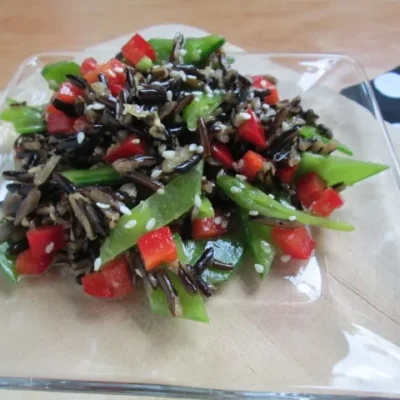 Chinese Rice Salad With Snow Peas