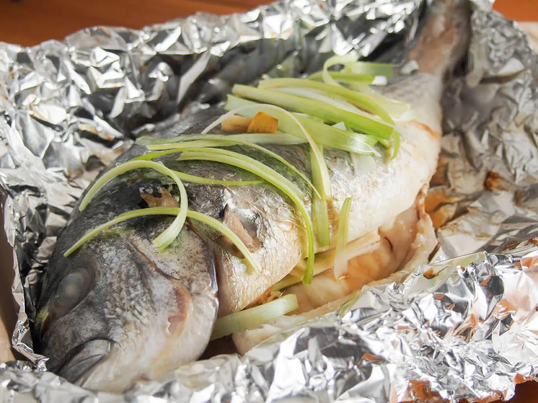 Chinese Steamed Whole Fish With Green Onion And