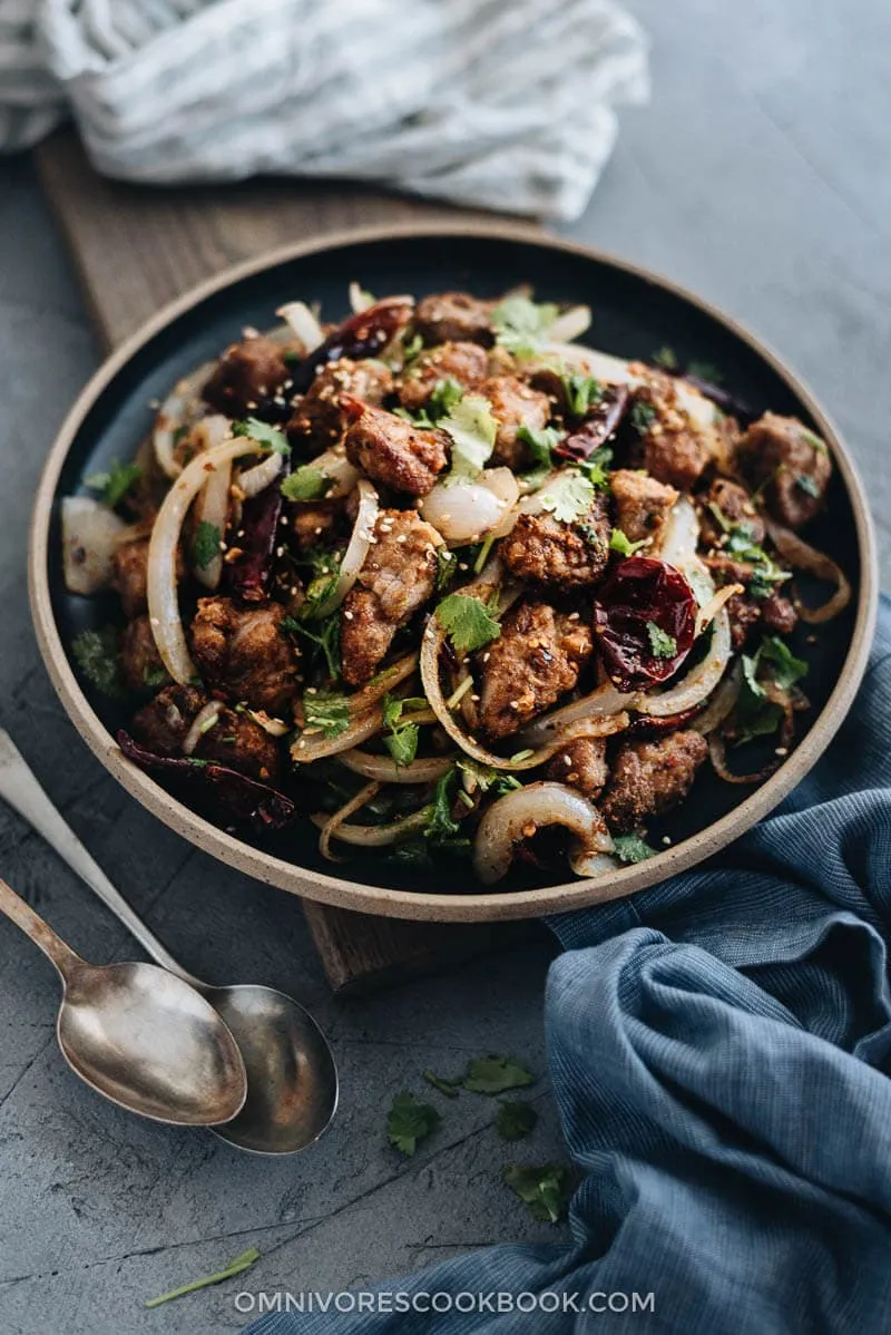 Chinese Stir Fried Lamb With Chilli