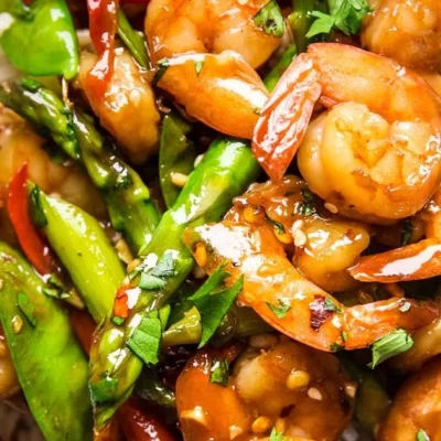 Chinese Stir Fried Shrimp With Asparagus