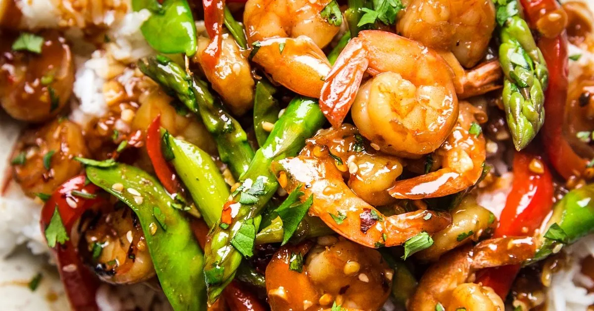 Chinese Stir Fried Shrimp With Asparagus