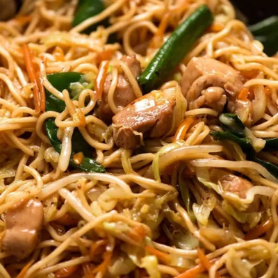 Chinese Take Out Chicken Chow Mein With Crispy