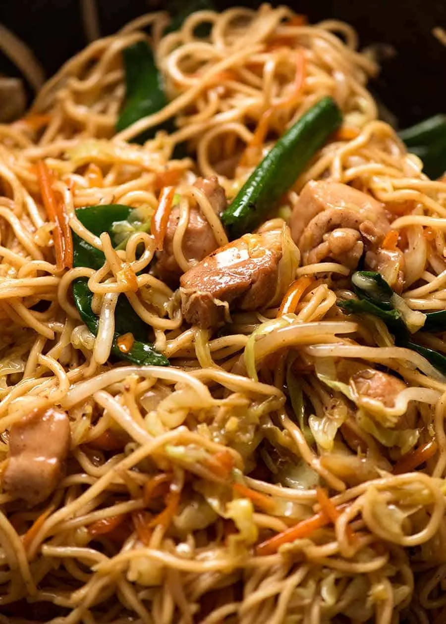 Chinese Take Out Chicken Chow Mein With Crispy