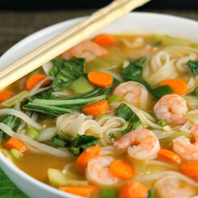 Chinese Vegetable Soup With Shrimp And