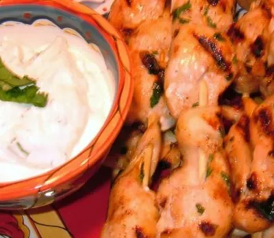 Chipotle Chicken Skewers With Creamy