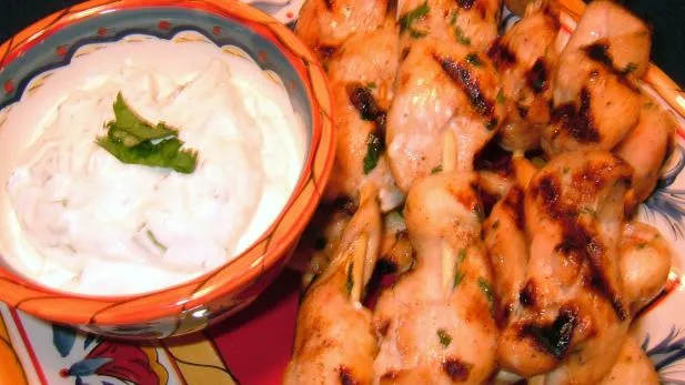 Chipotle Chicken Skewers With Creamy