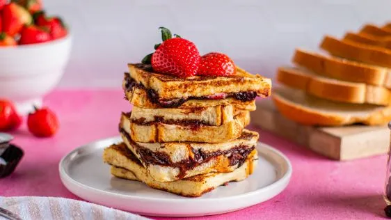 Chocolate And Strawberry Stuffed French