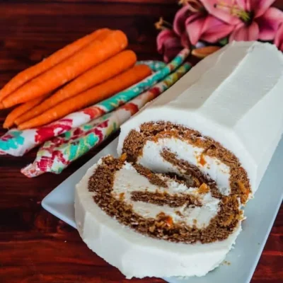 Chocolate Carrot Cake Roll