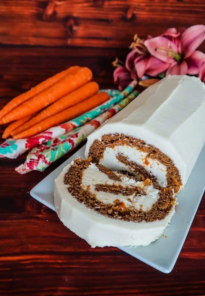 Chocolate Carrot Cake Roll